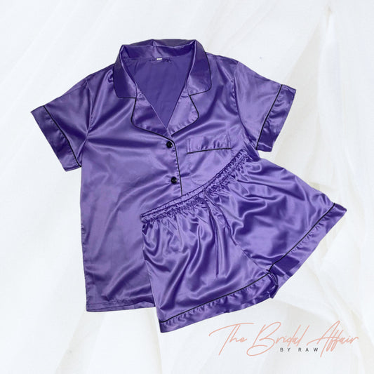 Satin Pyjamas Set - Lavender