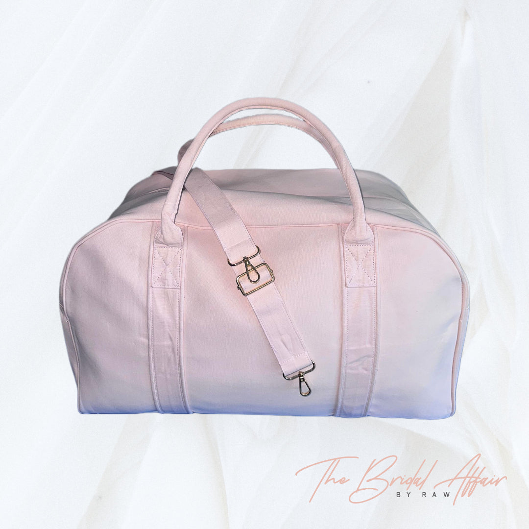 Blush pink cheap duffle bag