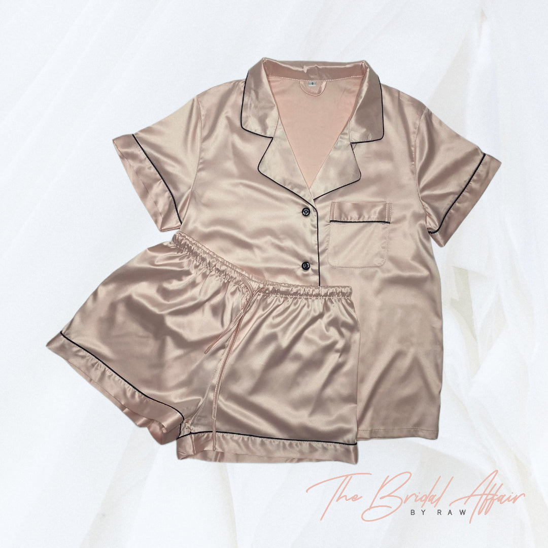 Satin Pyjamas Set - Blush