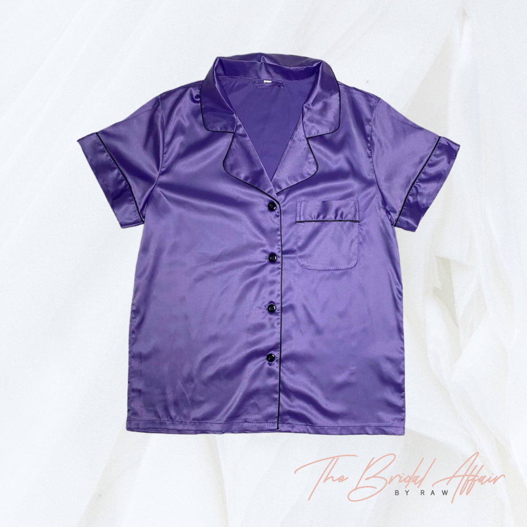 Satin Pyjamas Set - Lavender