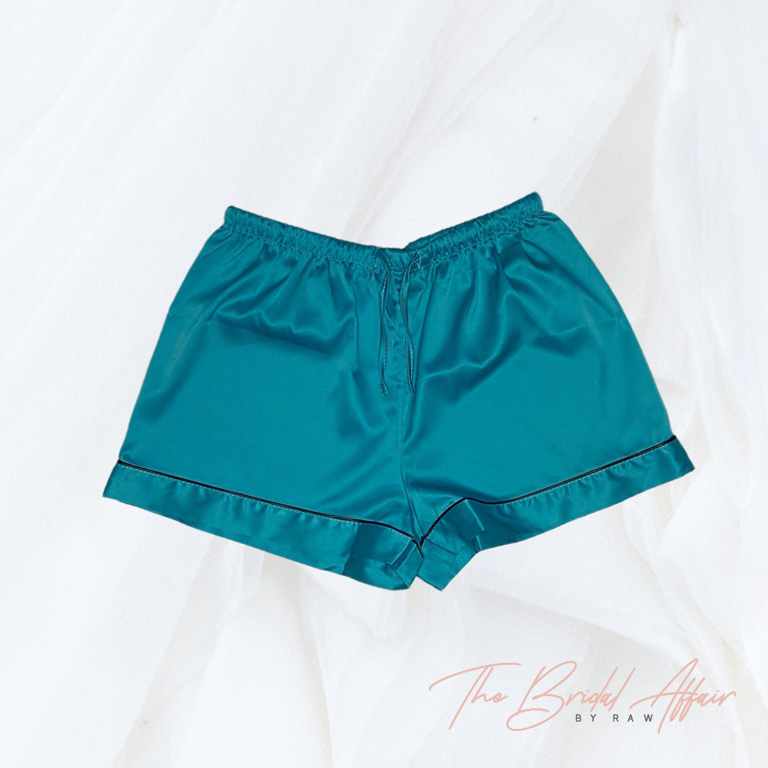 Satin Pyjamas Set - Turquoise